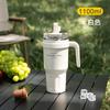 SITARAYURI taza acosadora de hielo de gran capacidad para oficina con popote, taza de café fría y dura portátil, termo de doble bebida