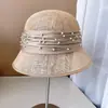 Chapéu de Pescador de Fio de Cânhamo Leve Retro Japonês Chapéu de Bacia Elegante de Luxo Leve All-match para Crianças Primavera e Verão Chapéu de Sol de Palha