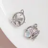 [Serie Oceánica] Colgante de Cola de Sirena Estrella de Amor Incrustada Colgante Hecho a Mano DIY Accesorios para Pulsera Collar