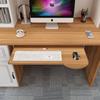 Escritorio de computadora con soporte para teclado de oficina en casa mesa de arrastre de teclado con arco accesorios bandeja de madera elevación silenciosa oculta