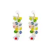 Pendientes de Lirio del Valle Coloridos de Estilo Pastoral Dopamina, Pendientes Largos con Borla de Flor Estilo Hada de Vacaciones