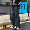 Pantalones de Esquí Impermeables con Forro de Terciopelo para Otoño e Invierno para Hombre, Marca de Moda, Pantalones Cargo Rectos Holgados para Exteriores, Pantalones Casuales Gruesos