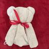 Veludo Coral Vermelho de Casamento Urso Toalha Caractere Xi Toalha Mão Presente de Casamento Pequeno Presente Caixa de Presente Xi PA