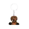 Chaveiro plano 2D pingente de mochila de férias cachorro de desenho animado criativo acrílico pequeno presente para eventos transfronteiriços