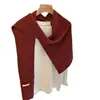 Chal Exterior de Alta Gama, Chaleco Grande Exterior de Lana para Otoño e Invierno, Holgado y Versátil, Bufanda Chal de Estilo Perezoso Asimétrico