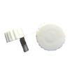 35mm-M8 blanco protección ambiental patrón recto pie de plástico para muebles pie ajustable pie de plástico ajustable