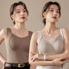 Chaleco Térmico para Mujer con Sujetador Integrado, Copas Fijas, Ropa Interior Térmica Engrosada Auto-Calentable para Invierno