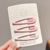 Presilhas de cabelo de alta qualidade estilo coreano em cores dopamina para mulheres, presilhas de bico de pato doces para franja, acessórios de cabelo