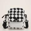 Bolso pequeño a cuadros estilo ins, bolso de lona para estudiantes de otoño, bolso bandolera para teléfono móvil, bolso de mano portátil para mujer