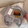 Camiseta Infantil de Verão com Manga Curta Estilo Japonês 3D Batata Frita Hambúrguer Bebê Recém-Nascido Tendência Venda por Atacado Personalizada