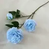 Flor de Seda de Peonía Artificial de 3 Cabezas Estilo Europeo Boda Decoración del Hogar Flor Falsa Arreglo para Arco de Boda Flor de Peonía Artificial