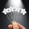 Acessórios de Noiva Simples Flor Pérola Grampo de Cabelo em U Pequeno Garfo de Cabelo Infantil Pin Revestimento de Cabelo Adorno de Cabeça Comércio Exterior Transfronteiriço