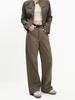 American Retro calça marrom mulheres oversize outono cintura alta emagrecimento solto liso marrom wide leg jeans