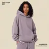 Sudadera con capucha holgada de moda estilo americano para otoño e invierno para hombre y mujer, conjunto deportivo unisex de color liso para hombre, pantalones de chándal gruesos con forro polar