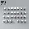 Plata S925 Retro Mate 26 Letras Inglés Geométrico Cuentas Espaciadoras Hecho a Mano DIY Material para Pulsera Cuentas Sueltas T0614