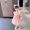 Vestido lolita infantil, vestido de verano 2024, nuevo vestido de cumpleaños de verano para niñas, vestido de princesa lolita