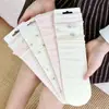 Calcetines de Media Pantorrilla Estilo Girly para Primavera y Verano, Delgados Rosas Estilo Coreano Jk Lolita Calcetines Apilados con Lazo, Transpirables Estilo Ballet