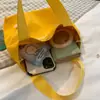 Bolsa Pequena de Lona Personalizada para Mulheres, Bolsa de Almoço Fofa, Sacola de Compras, Nova Bolsa de Mão da Moda, Doce Bolsa para Celular para Mulheres
