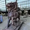 Escultura grande de cobre, relieve de paisaje de cobre forjado, relieve temático de historia mitológica de cobre fundido, figuras y animales antiguos