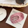 Pinza para el pelo de lunares y cuadros dulces estilo coreano para niñas, Pasador lindo con lazo, Pinza de tiburón Accesorio para el pelo
