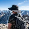 Sombrero de ala ancha de 15 cm para hombre, para exteriores, para el sol, para verano, para pescar y para pescador de montaña.