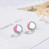 Pendientes de corona de piedra lunar artificial para mujer, pendientes sencillos y elegantes para mujer, accesorios de celebridades de Internet que combinan con todo, pendientes de estilo coreano/estilo coreano/