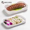 Plato Rectangular Engrosado y Resistente a Caídas Yangge con una Ranura para Bolas de Res para Hot Pot, Guarniciones, Sangre de Pato, Brochetas para Barbacoa