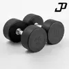 Halteres redondos com cabeça preta revestida, ferro fundido maciço, peso fixo para yoga, fitness em casa, venda direta de fábrica, somente atacado
