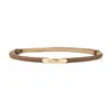 Cinturón Fino de Cuero Personalizado para Mujer, Moderno y Versátil, Decoración Estilo Ins, Adecuado para Vestidos, Trajes Sencillos y Abrigos para Ceñir la Cintura