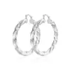 Pendientes de aro grandes con patrón trenzado para mujer, dorados y plateados, pendientes exagerados, estilo europeo y americano, pendientes de aro de moda de lujo ligero