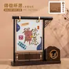 2027 Ano do Carneiro Porta-Canetas de Madeira Estilo Chinês Calendário de Mesa Logo Personalizado Ornamento de Mesa Eave Criativa Empresarial Escultura