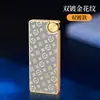 Novo Isqueiro Ultra-Fino Flip-Top Escovado com Chama de Jato Direto, Chama Azul, Recarregável, À Prova de Vento, Personalizado para Venda por Atacado