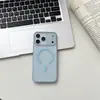 Funda magnética protectora rígida semitransparente para iPhone 18 Pro Max, acabado mate tipo piel, color Ice Fog, compatible con Apple 17, 16