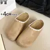 Versión de cuero de zapatos Birkenstock sin talón ultra suaves de suela gruesa para mujer, zapatos casuales tipo mocasín cerrados