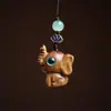 Sándalo Verde Barbie Palo de Rosa Elefante Tallado Ciervo Ballena Ultraman Cadena para Teléfono Móvil Llavero Colgante para Joyería de Mochila