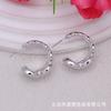 Pendientes acrílicos con forma de C retro de moda, pendientes con forma de C y gotas torcidas, pendientes con sentido avanzado, joyería para las orejas para mujer.