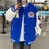 Traje de Baseball Americano Masculino Outono e Inverno Estilo Japonês Marca da Moda Jaqueta Bomber Solta Casaco de Casal Top Casual Masculino