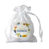 Bolsa Exclusiva Transfronteriza de Satén con Cordón Temática de Hanukkah con Diseño de Estrella de David para Regalos Navideños y Almacenamiento de Dulces