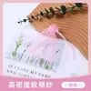 Bolsa de Fio Pronta Simples Transparente Rede de Organza com Cordão Joias Embalagem de Joias Presente Casamento
