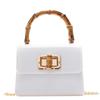 Bolsa de Mano de Gelatina de Bambú Beneficio de Transmisión en Vivo Verano 2025 Bolso Pequeño Cuadrado Patrón de Cocodrilo Bolso Cruzado Mini Celebridad de Internet para Mujer