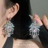 Nuevos Pendientes Étnicos de Estilo Chino de Gama Alta con Borlas y Diamantes Brillantes, Moda Retro de Gama Alta, Pendientes de Nicho Exquisitos y Únicos