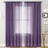 Dropshipping de Producto Terminado Temu, Cortinas de Poliéster Doble Capa Color Sólido Transfronterizas, Cortinas Visillo Semi-Opacas, Artículo Popular de Shein