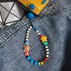Ins Dopamine Bear Smiley Face ccd Cordón Cordón Cadena para Funda de Teléfono Móvil Dialit Cuerda de Mano Anti-Pérdida DIY con Cuentas
