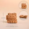 Acessórios de urso e gato de desenho animado em madeira de pêssego e sândalo, componentes DIY, pequenos ornamentos de madeira, pingentes e itens decorativos