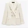 Comercio Exterior 2026 Otoño Nuevo Estilo Europeo y Americano Moda Femenina Elegante Versátil Texturizado Blazer Cruzado
