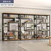 Nova prateleira de exposição estilo chinês para sala de chá, armário de exposição de chá, não é madeira maciça, montado na parede, prateleira decorativa minimalista moderna para sala de estar