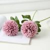 Simulación de crisantemo de bola grande individual, decoración de boda para sala de estar, arreglo floral en maceta, crisantemo de ping-pong, fábrica de flores falsas al por mayor