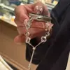 Correa de reloj de cristal de trébol de cuatro hojas extraíble adecuada para Xiaomi 10, Huawei 11, Apple S10, correa de reloj de alta gama para verano