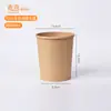 Tazón de Papel Desechable con Tapa, Cubeta para Avena, Tazón de Arroz Comercial, Caja para Ensalada de Picnic, Caja de Embalaje de Papel Kraft para Comida Rápida para Llevar, Frutas