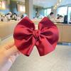 Pinza para el cabello de corazón femenino con lazo grande, parte trasera de la cabeza, tocado, accesorios para el cabello de niños, pinza para el cabello, estilo occidental, pinza superior, accesorios para zapatos y sombreros DIY